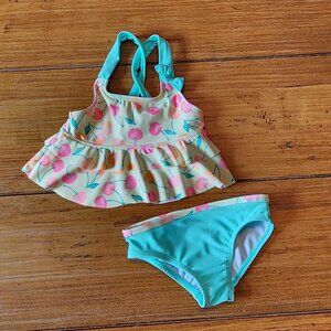 Shelloha Baby Girl Two Piece Swimsuit UPF50+  Size 12 Months